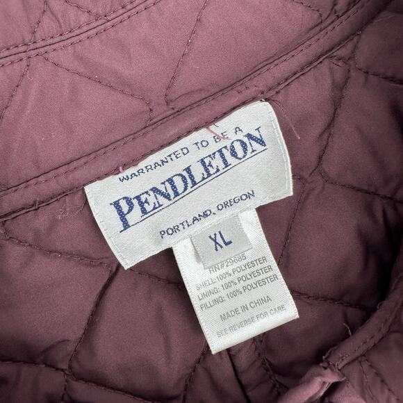 Pendleton Quilted Jacket Women’s Size XL Purple Button Up Long Sleeve Pockets - Picture 4 of 7